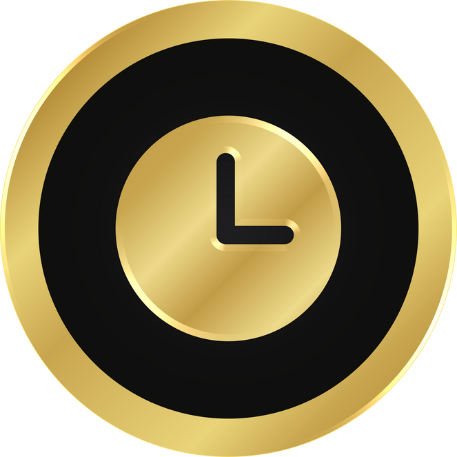 Gold Clock Icon